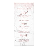 PixDezinesめまいフェイクバラ金ゴールド+大理石メニュー ラックカード (裏面)