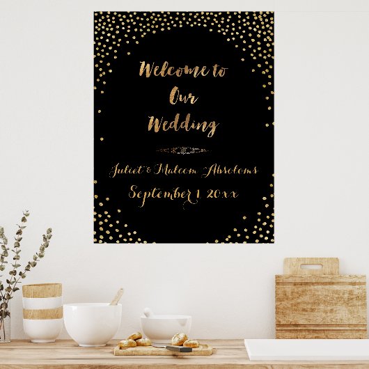 PixDezinesめまい/フェイク金ゴールド/スペック/DIY披露宴 ポスター (キッチン)