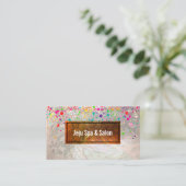 PixDezinesめまい/レインボー/フェイクシルバー 名刺 (スタンド正面)