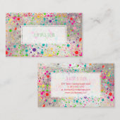 PixDezinesめまい/レインボー/フェイクシルバー 名刺 (正面/裏面)