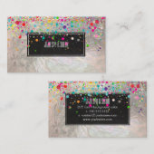 PixDezinesめまい/レインボー/フェイクシルバー 名刺 (正面/裏面)