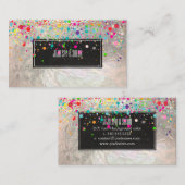 PixDezinesめまい/レインボー/フェイクシルバー 名刺 (正面/裏面)