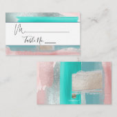 PixDezinesアクアウォーター色、アーモダント座席表 プレイスカード (正面/裏面)