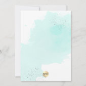 PixDezinesアクアブルーウォーターカラー《キリスト教》洗礼式や命名式 招待状 (裏面)