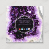 PixDezinesアメジストQuart/ジュエリーデザイナ スクエア名刺 (裏面)