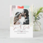 PixDezinesアモダンート、Coral+Mint 招待状 (スタンド正面)