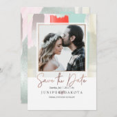 PixDezinesアモダンート、Coral+Mint 招待状 (正面/裏面)