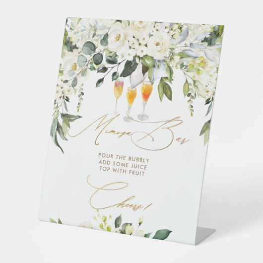 PixDezinesアラバスターバラミモサバー 台座サイン (正面)