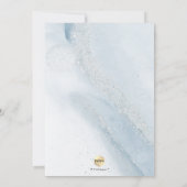 PixDezinesアルコール+インクダスティブルーシルバー洗礼 招待状 (裏面)