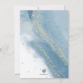 PixDezinesアルコール+インクティール(緑がかった色)ダスティブルーシルバー 招待状 (裏面)