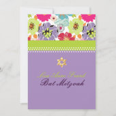 PixDezinesアレグレレトロフローラ、バルミツワー 招待状 (正面)