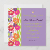 PixDezinesアレグレレトロフローラ、バルミツワー 招待状 (裏面)