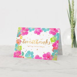 PixDezinesアロハハイビスカスレイ/ありがとうございます サンキューカード