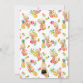 PixDezinesアロハパイナップル/オレンジ/卒業ルアウ(ハワイ式宴会) 招待状 (裏面)