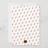 PixDezinesアロハパイナップル/ピンク/卒業ルアウ(ハワイ式宴会) 招待状 (裏面)