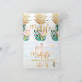 PixDezinesアロハパイナップル/マハロ サンキューカード (内部)