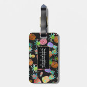 PixDezinesアロハパイナップル ラゲッジタグ (裏面縦)