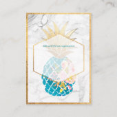 PixDezinesアロハパイナップル/金ゴールド/大理石/エンクロージャ エンクロージャーカード (裏面)