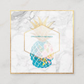 PixDezinesアロハパイナップル/金ゴールド/大理石/エンクロージャ エンクロージャーカード (裏面)