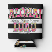 PixDezinesアロハルアウ（ハワイ式宴会）ピンクフラミンゴスDIYイベント 缶クーラー (正面)