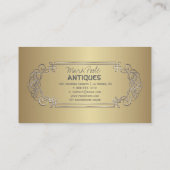 PixDezinesアンティークのスクロール/ダイカラー 名刺 (裏面)