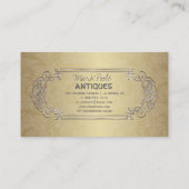 PixDezinesアンティークのスクロール/ダイカラー 名刺 (裏面)