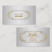 PixDezinesアンティークのスクロール/ダイカラー 名刺 (正面/裏面)