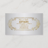 PixDezinesアンティークのスクロール/ダイカラー 名刺 (裏面)