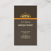 PixDezinesアンティークディーラー/Pinstripes/Filigrees 名刺 (裏面)