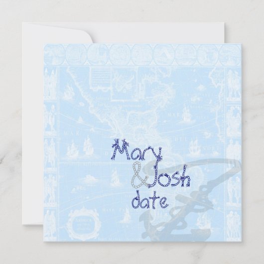 PixDezinesアンティークマップ 招待状 (正面)