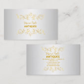 PixDezinesアンティークScrolls/フェイク金ゴールドFiligre 名刺 (正面/裏面)