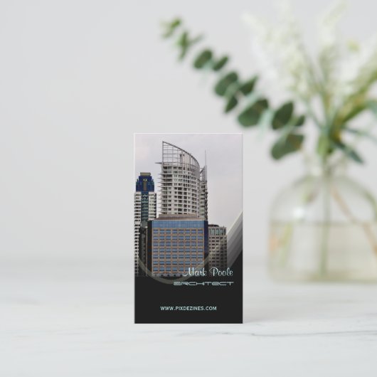 PixDezinesアーキテスタイリッシュクト 名刺 (スタンド正面)