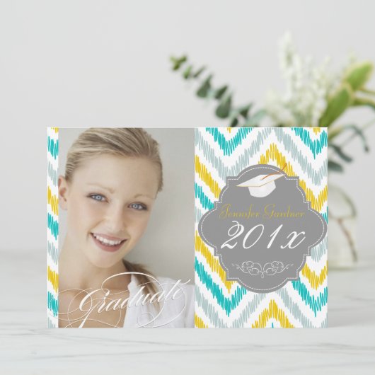 PixDezinesイカットのschevron sharize 招待状 (スタンド正面)