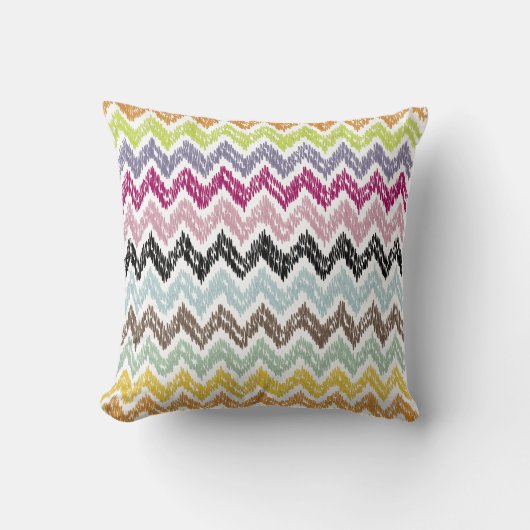 PixDezinesイカットchevron/diy背景 クッション (正面)