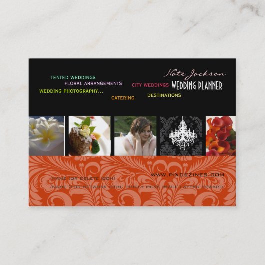 PixDezinesウェディングプランナー/diyカラー+フォント 名刺 (正面)