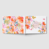 PixDezinesウォーターカラーオレンジバラバルミツワー ゲストブック (全面)