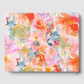 PixDezinesウォーターカラーオレンジバラバルミツワー ゲストブック (裏面)