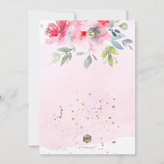 PixDezinesウォーターカラーガーデオンバラ《キリスト教》洗礼式や命名式 招待状 (裏面)