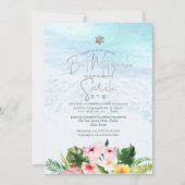 PixDezinesウォーターカラーショーラインビーチバルミツワー 招待状 (正面)