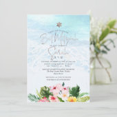 PixDezinesウォーターカラーショーラインビーチバルミツワー 招待状 (スタンド正面)