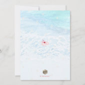 PixDezinesウォーターカラーショーラインビーチバルミツワー 招待状 (裏面)