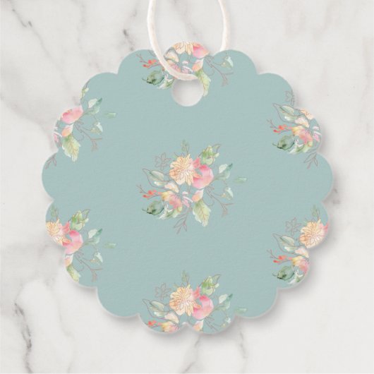 PixDezinesウォーターカラースイートピーリースサンキュー フェイバータグ (裏面)