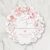 PixDezinesウォーターカラースイートピーリースサンキュー フェイバータグ (正面)