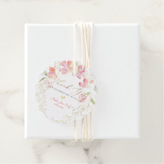 PixDezinesウォーターカラースイートピーリースサンキュー フェイバータグ (インサイチュ)