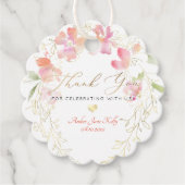 PixDezinesウォーターカラースイートピーリースサンキュー フェイバータグ (正面)