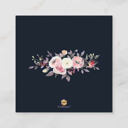 PixDezinesウォーターカラーパステルバラ宿泊施設 エンクロージャーカード (裏面)