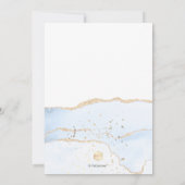 PixDezinesウォーターカラーブルーアゲート《キリスト教》洗礼式や命名式 招待状 (裏面)