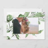 PixDezinesウォーターカラーユーカリリース緑 セーブザデート (裏面)