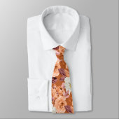 PixDezinesウォーターカラーラストオレンジバラ秋 ネクタイ (タイ)