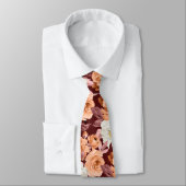 PixDezinesウォーターカラーラストオレンジバラ秋 ネクタイ (タイ)